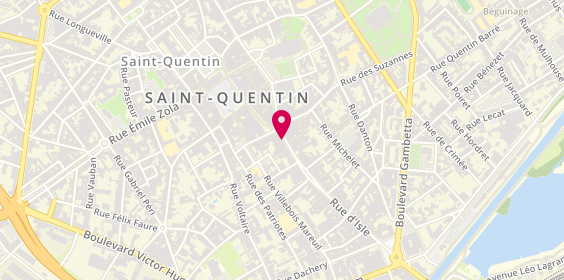 Plan de Nocibé, 14 Rue d'Isle, 02100 Saint-Quentin