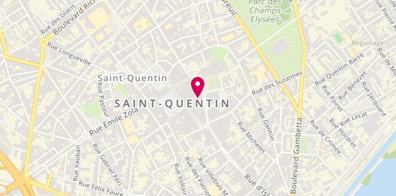 Plan de Centre de Beaute Yves Rocher, 22 Bis Rue des Toiles, 02100 Saint-Quentin