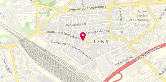 Plan de Centre de Beaute Yves Rocher, 25 Rue du Maréchal Leclerc, 62300 Lens