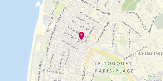 Plan de Centre de Beaute Yves Rocher, 65 Rue Saint-Jean, 62520 Le Touquet-Paris-Plage