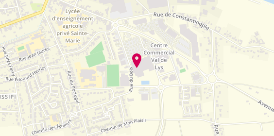 Plan de Centre de Beaute Yves Rocher, Centre Commercial du Val de Lys
Rue du Bois, 62120 Aire-sur-la-Lys