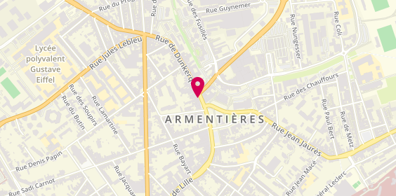 Plan de Centre de Beaute Yves Rocher, 13 Rue de Dunkerque, 59280 Armentières