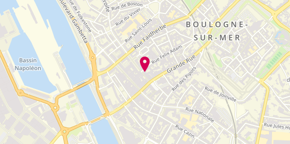 Plan de Centre de Beaute Yves Rocher, 22 Rue Adolphe Thiers, 62200 Boulogne-sur-Mer
