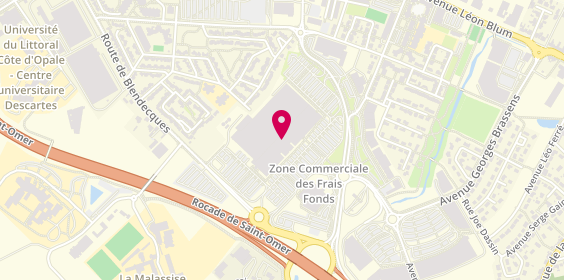 Plan de Centre de Beaute Yves Rocher, Centre Commercial Auchan avenue des Frais Fonds, 62219 Longuenesse